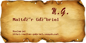 Maltár Gábriel névjegykártya